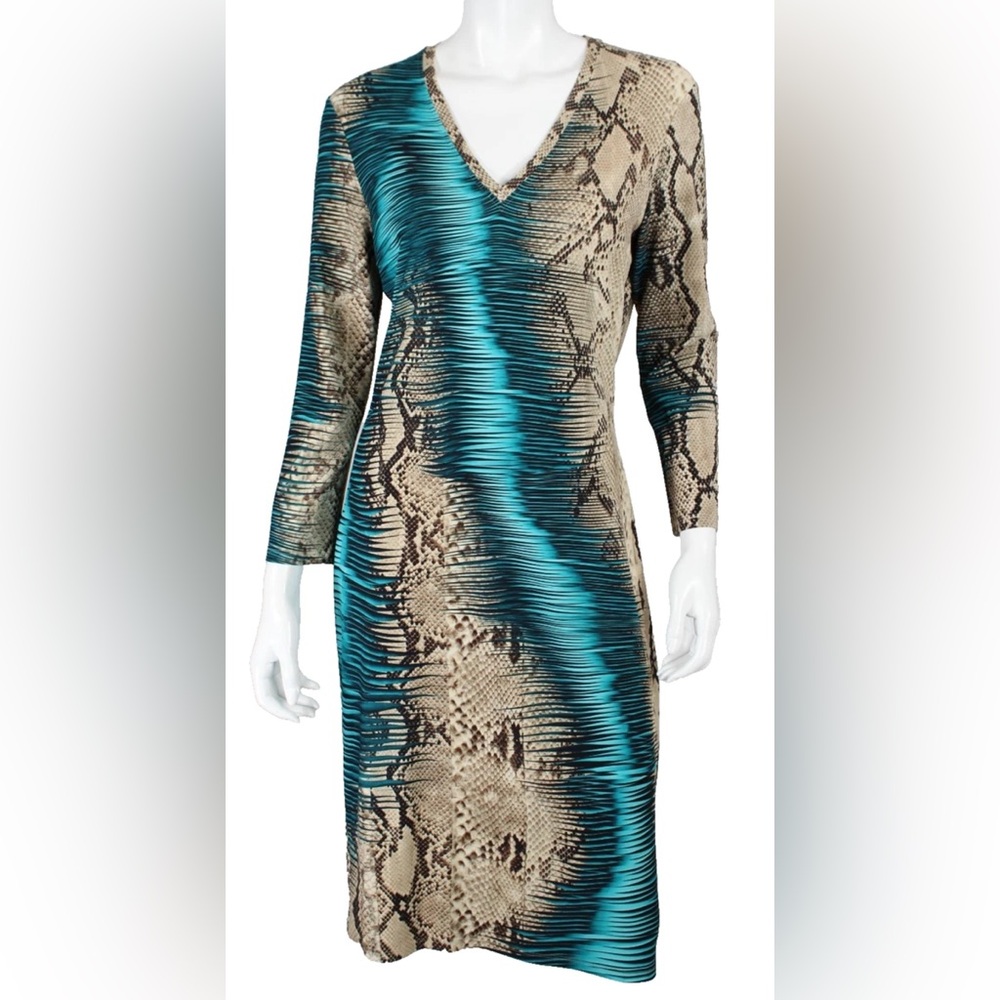 Roberto Cavalli Iconic Animal Print Bodycon Dress